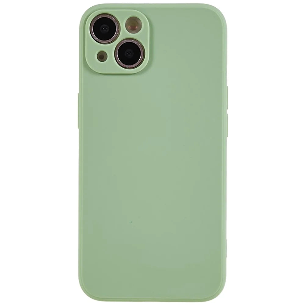 For iPhone 13 6.1 inch Straight Edge Shockproof Cover Soft TPU Precise Cutout Phone Case - Pink - 1