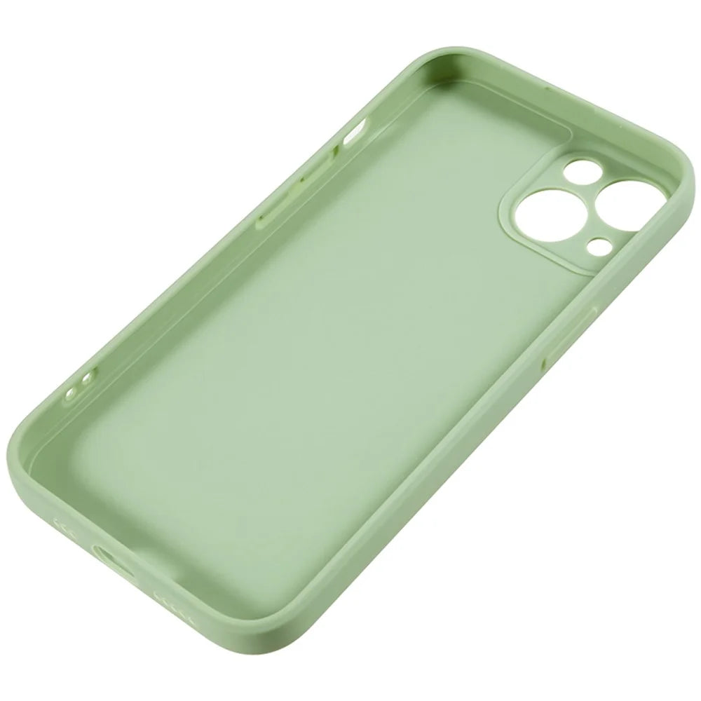 For iPhone 13 6.1 inch Straight Edge Shockproof Cover Soft TPU Precise Cutout Phone Case - Pink - 4