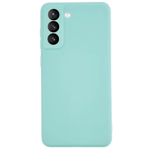 TPU Phone Case for Samsung Galaxy S21 FE 5G Shock-Absorption Precise Cutout Straight Edge Cover - Baby Blue - 1