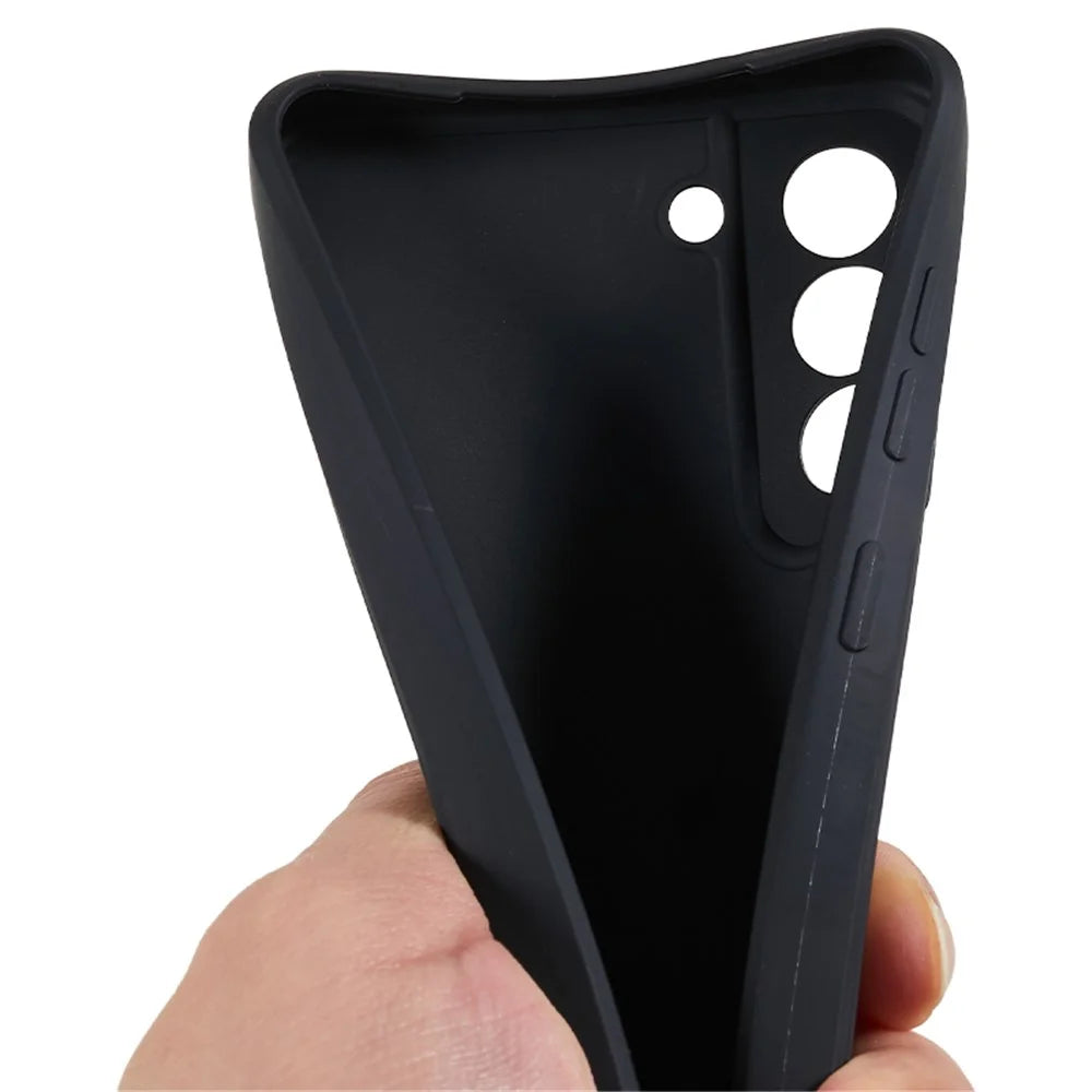 TPU Shockproof Phone Case for Samsung Galaxy S21 4G / 5G Straight Edge Precise Cutout Anti-Scratch Cover - Black - 6