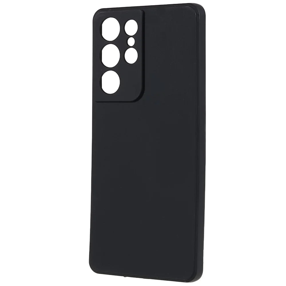 For Samsung Galaxy S21 Ultra 5G TPU Phone Case Straight Edge Anti-scratch Phone Cover - Black - 3