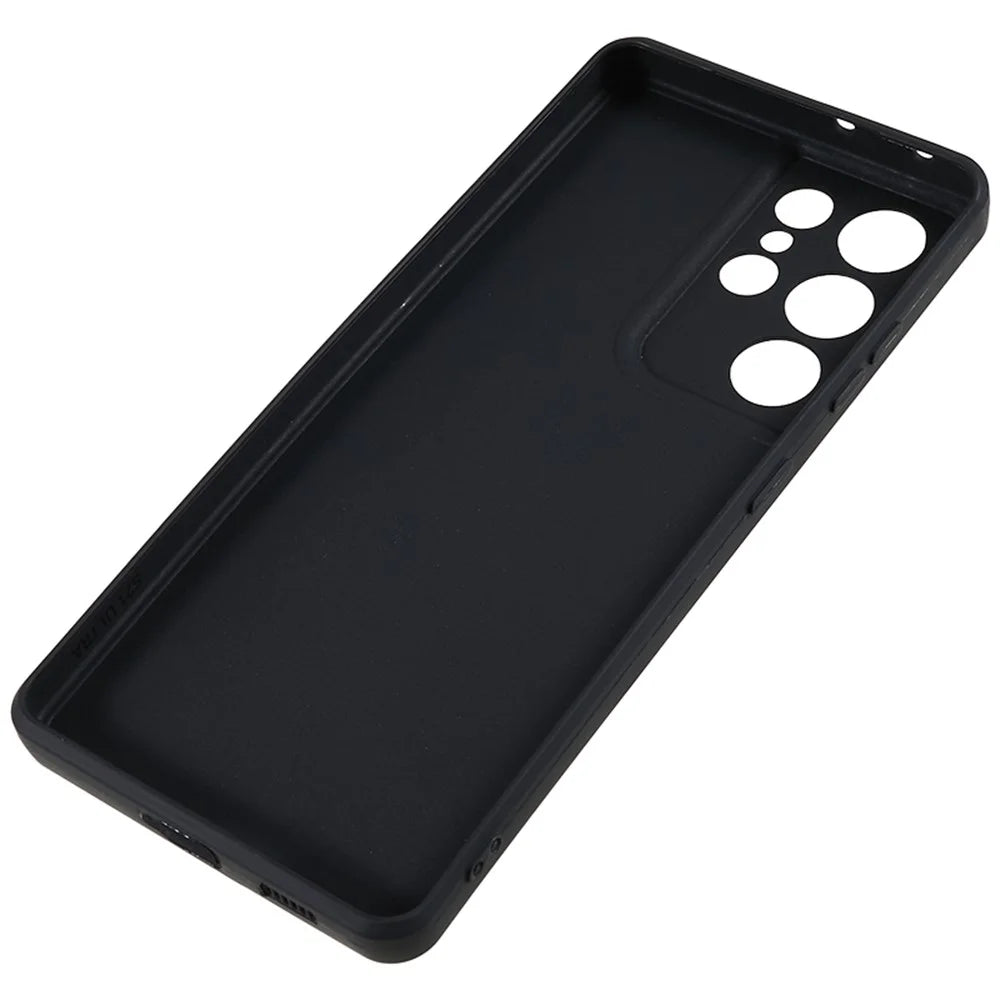For Samsung Galaxy S21 Ultra 5G TPU Phone Case Straight Edge Anti-scratch Phone Cover - Black - 5