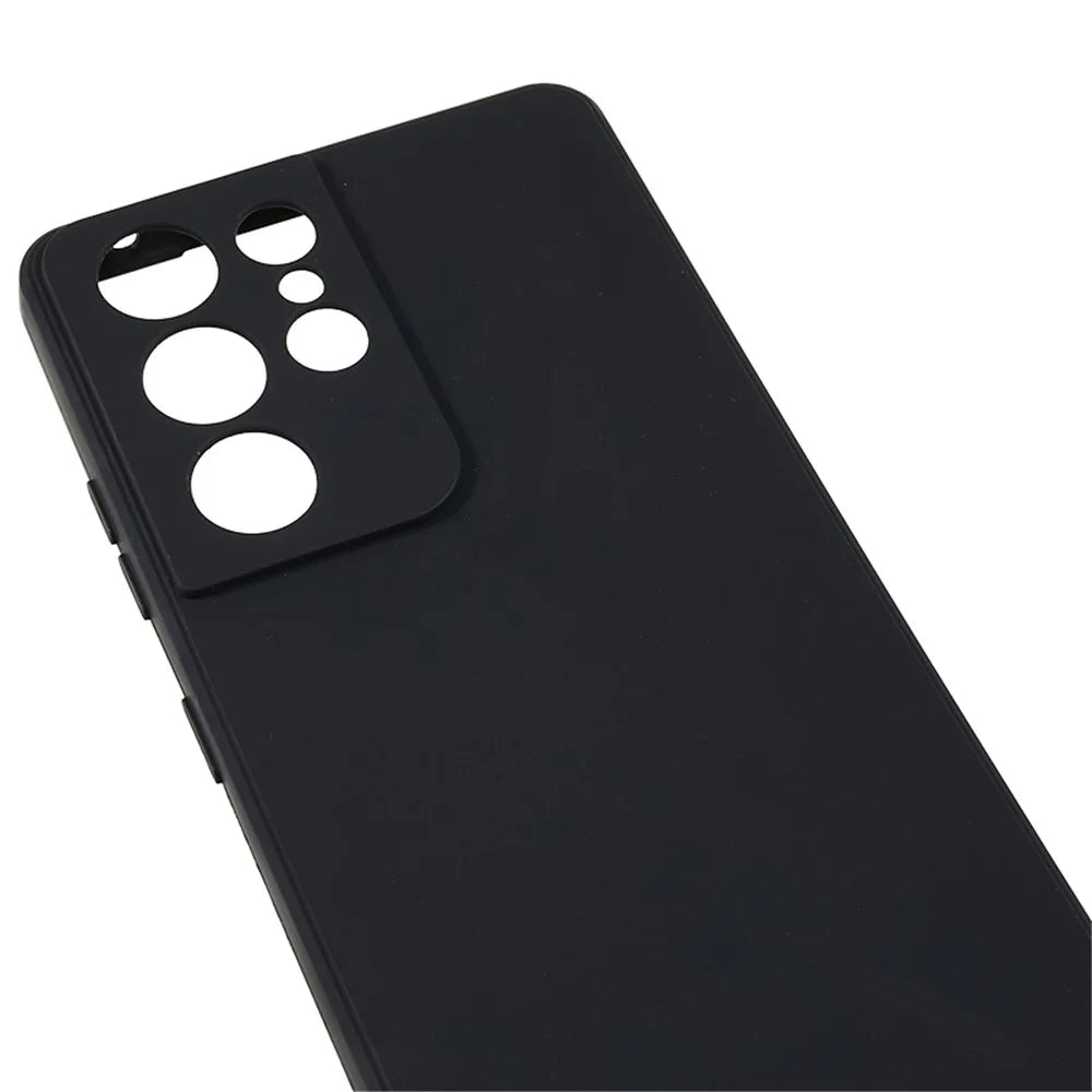 For Samsung Galaxy S21 Ultra 5G TPU Phone Case Straight Edge Anti-scratch Phone Cover - Black - 6