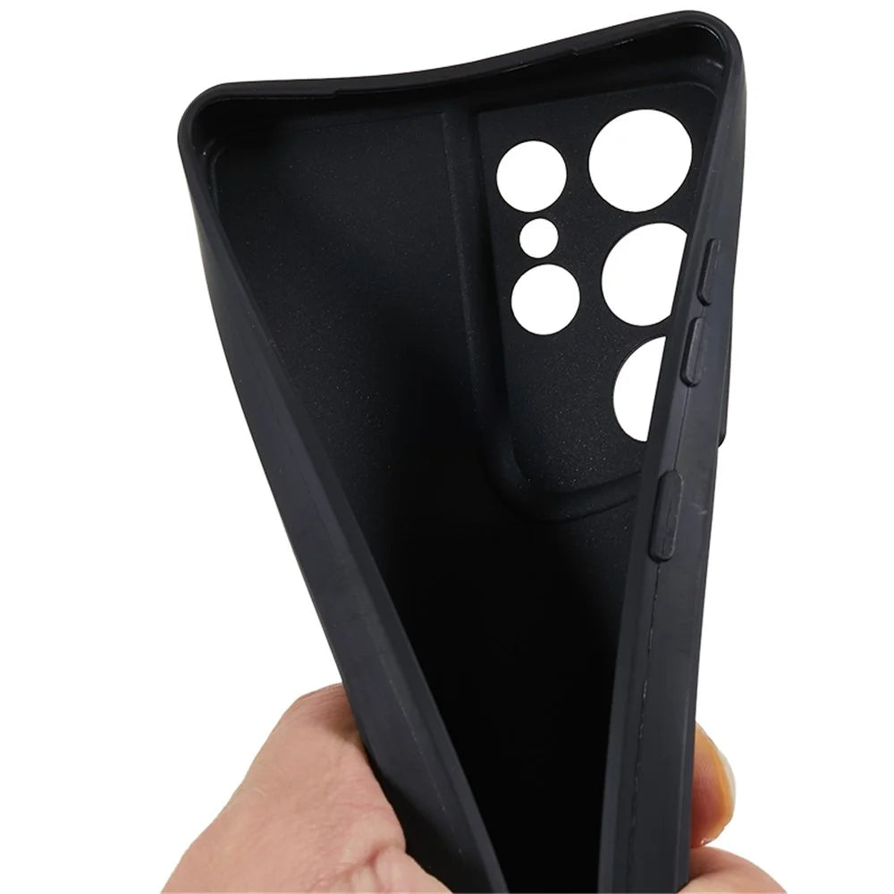For Samsung Galaxy S21 Ultra 5G TPU Phone Case Straight Edge Anti-scratch Phone Cover - Black - 7