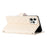 Cell Phone Cover for iPhone 13 Pro , Stand Stitching Line Rhombus Texture PU Leather Phone Case Wallet Shell - White - 2
