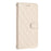 Cell Phone Cover for iPhone 13 Pro , Stand Stitching Line Rhombus Texture PU Leather Phone Case Wallet Shell - White - 7