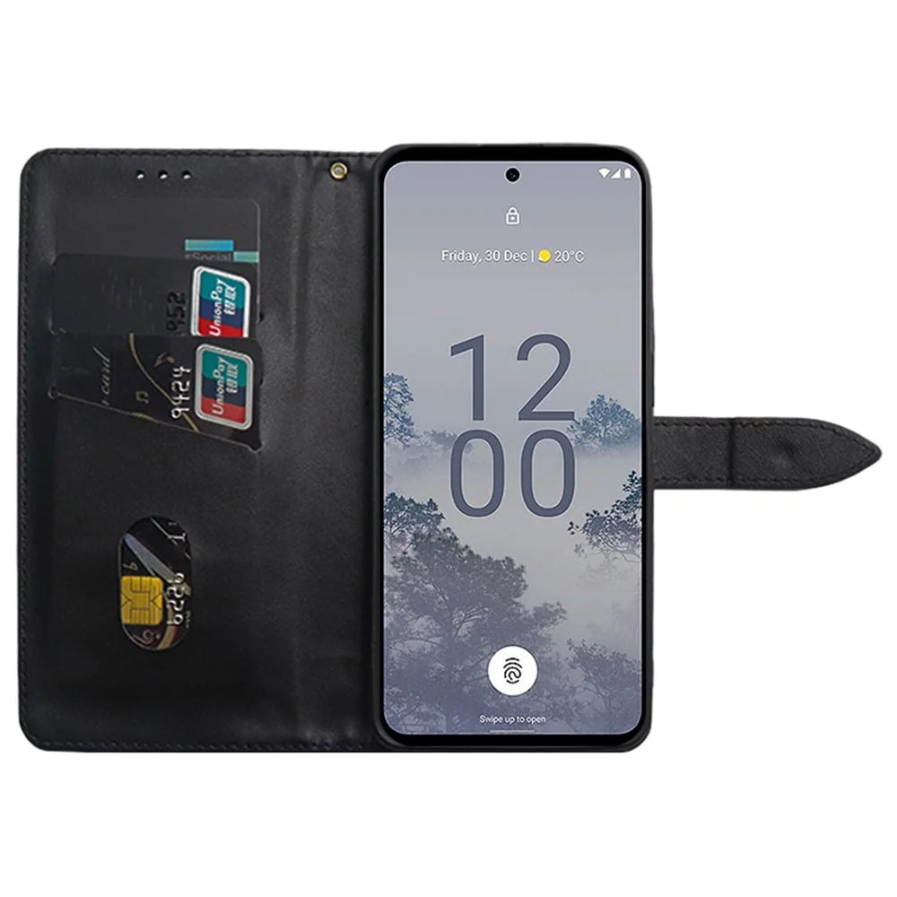 IDEWEI For Asus ROG Phone 7 5G Flip Stand Phone Case Leather Drop-proof Cover with Card Slots - Black - 2