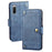 IDEWEI For Sony Xperia 10 V Scratch Resistant PU Leather Wallet Case Stand Phone Cover - Blue - 1
