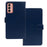 IDEWEI Phone Shell for Samsung Galaxy M13 4G PU Leather Stand Case Crazy Horse Texture Wallet Cover - Blue - 1