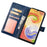 IDEWEI Phone Shell for Samsung Galaxy M13 4G PU Leather Stand Case Crazy Horse Texture Wallet Cover - Blue - 2