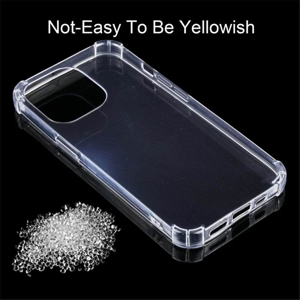 For iPhone 14 Crystal Clear Cover Reinforced Corner Shockproof Flexible TPU Phone Case - 4