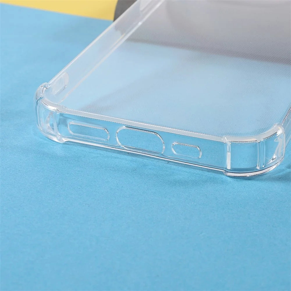 For iPhone 14 Pro Clear Phone Case Flexible TPU Shockproof Corners Cell Phone Cover - 6