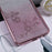 KADEM For Samsung Galaxy A12 Gradient Glitter Case Flower Pattern Rhinestone TPU Phone Cover - Rose Gold - 6