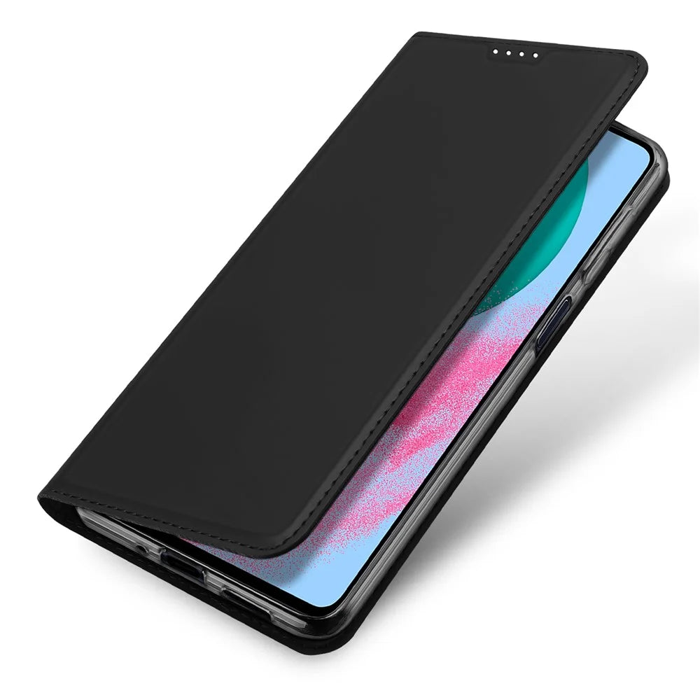 DUX DUCIS Skin Pro Series for Samsung Galaxy M54 5G / F54 5G PU Leather Card Slots Case Flip Stand Phone Cover - Black - 4
