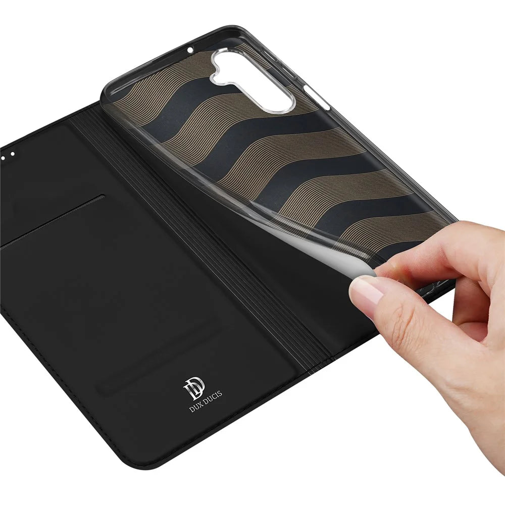 DUX DUCIS Skin Pro Series for Samsung Galaxy M54 5G / F54 5G PU Leather Card Slots Case Flip Stand Phone Cover - Black - 6