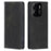 For TECNO Spark Go 2023 4G Stand Leather Phone Case Magnetic Closure Calf Texture Wallet Cover - Black - 1
