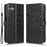 For Samsung Galaxy F14 5G Stand Wallet Phone Case PU Leather Dot Pattern Imprinted Smartphone Cover - Black - 1