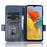 For Samsung Galaxy M14 5G PU Leather Phone Wallet Case Imprinted Triangle Stand Phone Cover - Blue - 2