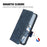 For Samsung Galaxy M14 5G PU Leather Phone Wallet Case Imprinted Triangle Stand Phone Cover - Blue - 6