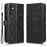 For Samsung Galaxy M14 5G Dot Pattern Imprinted Leather Wallet Case Stand Phone Cover - Black - 1