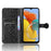 For Samsung Galaxy M14 5G Dot Pattern Imprinted Leather Wallet Case Stand Phone Cover - Black - 2