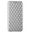 For Google Pixel 8 Pro PU Leather Flip Magnetic Cover Rhombus Imprinted Wallet Stand Phone Case - Silver - 6