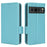 For Google Pixel 8 Pro Litchi Texture Wallet Case PU Leather Stand Magnetic Protective Phone Cover - Baby Blue - 1