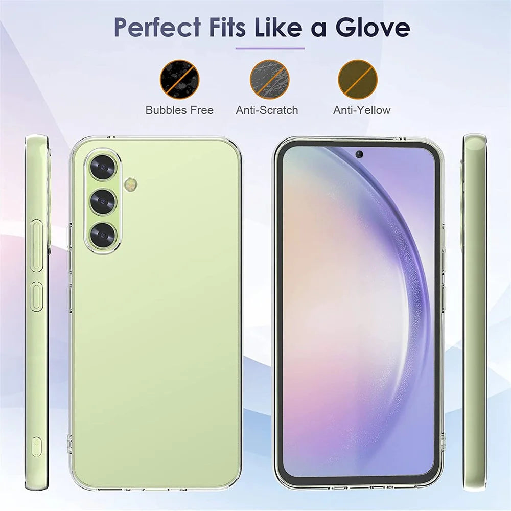 For Samsung Galaxy A54 5G Phone TPU Case Anti-fingerprint Anti-scratch Transparent Phone Cover - 4