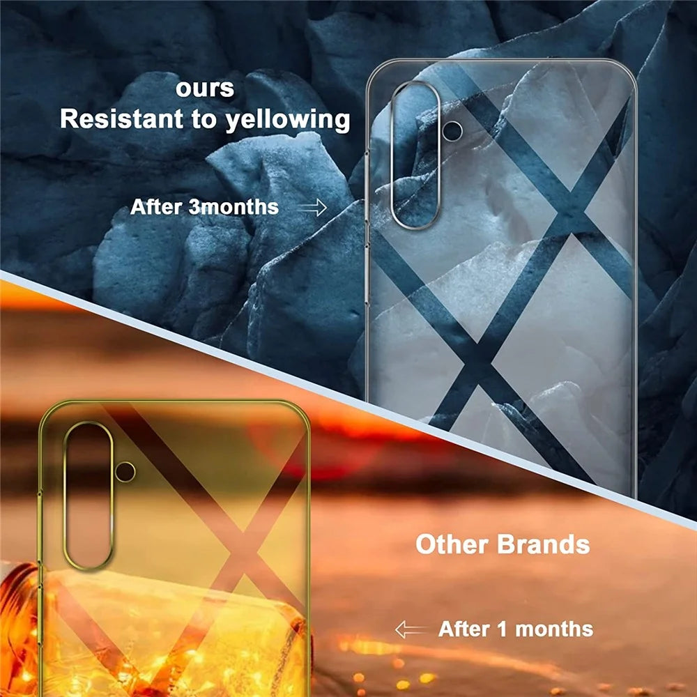 For Samsung Galaxy A54 5G Phone Case TPU Clear Cover with 2.5D Arc Edge Tempered Glass Screen Film - 4
