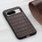 For Google Pixel 8 Drop Proof Genuine Cow Leather+TPU+PC Phone Case Crocodile Texture Phone Cover - Brown - 3