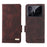 For Realme GT Neo5 SE 5G PU Leather Stand Wallet Case Hardware Decor Flip Phone Cover - Coffee - 1