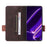 For Realme GT Neo5 SE 5G PU Leather Stand Wallet Case Hardware Decor Flip Phone Cover - Coffee - 2
