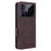 For Realme GT Neo5 SE 5G PU Leather Stand Wallet Case Hardware Decor Flip Phone Cover - Coffee - 6