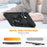 For Samsung Galaxy A34 5G Shockproof TPU+PC Phone Case Ring Kickstand Anti-Scratch Back Cover - Black - 5