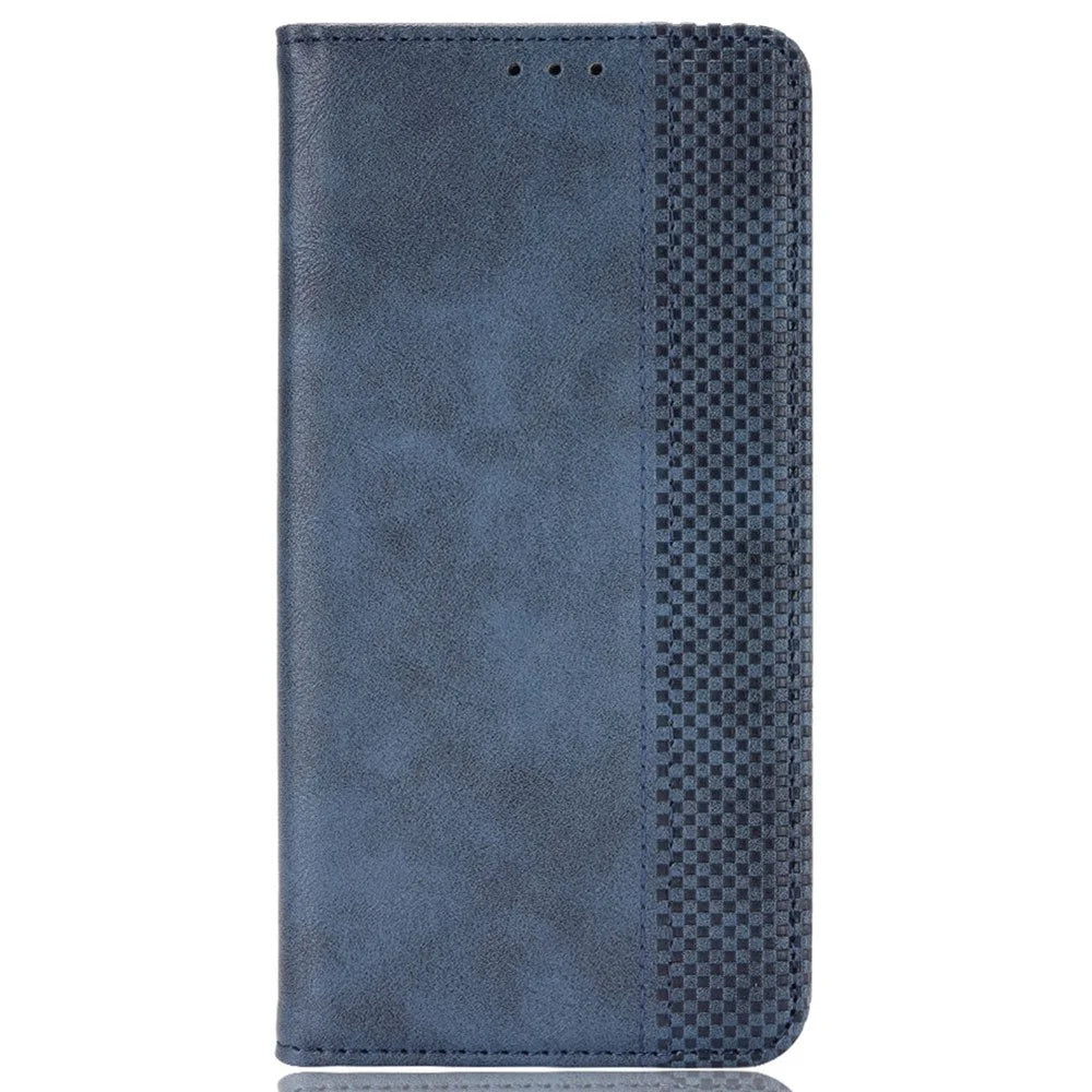 Wallet Leather Cover for vivo Y78+ 5G / Y78 5G / V29 Lite 5G Stand Wallet Retro Magnetic Closure Smartphone Case - Blue - 7