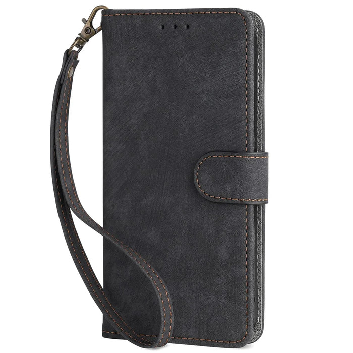 For Asus ROG Phone 7 5G Phone Wallet Case RFID Blocking Stand Phone Cover with Strap - Black - 6