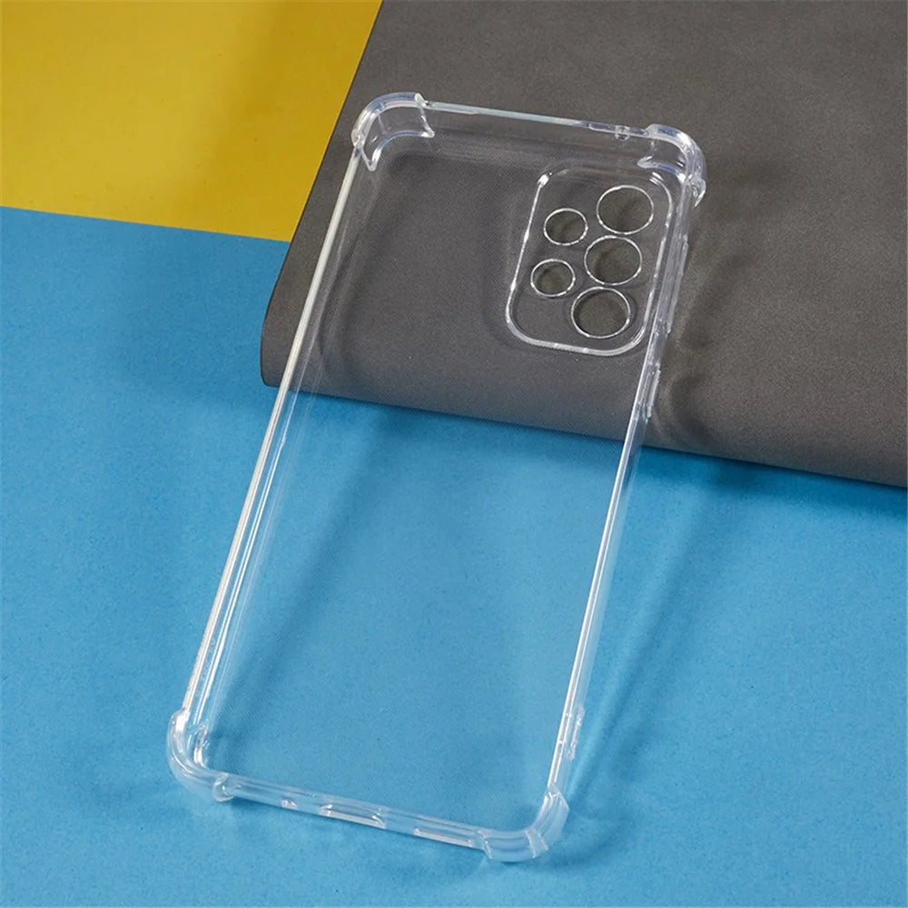 For Samsung Galaxy A33 5G Soft TPU Phone Case Transparent Reinforced Corners Anti-drop Cover - 4