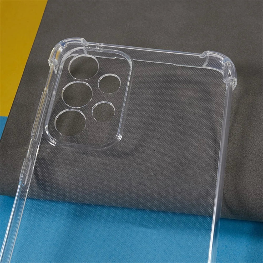 For Samsung Galaxy A33 5G Soft TPU Phone Case Transparent Reinforced Corners Anti-drop Cover - 5