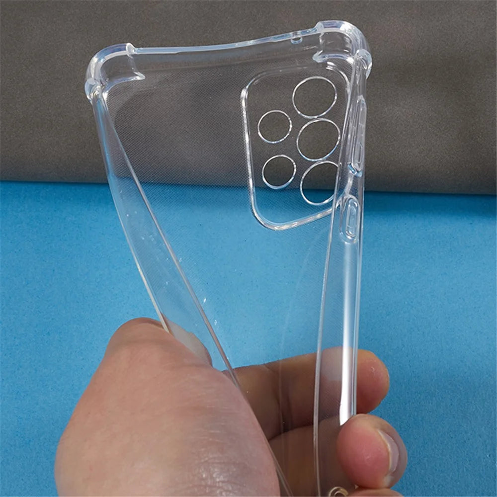 For Samsung Galaxy A33 5G Soft TPU Phone Case Transparent Reinforced Corners Anti-drop Cover - 7