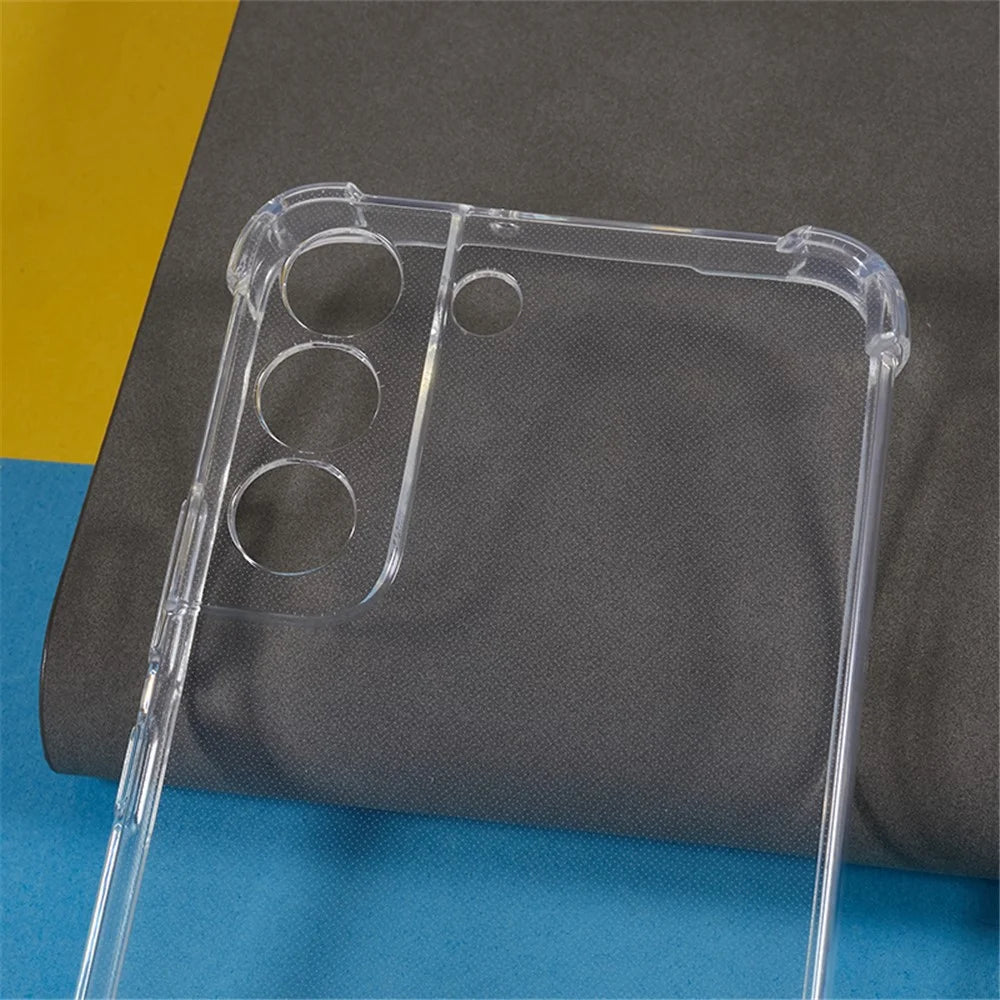 For Samsung Galaxy S22 5G Back Cover Transparent Reinforced Corners Anti-drop TPU Phone Case - 3