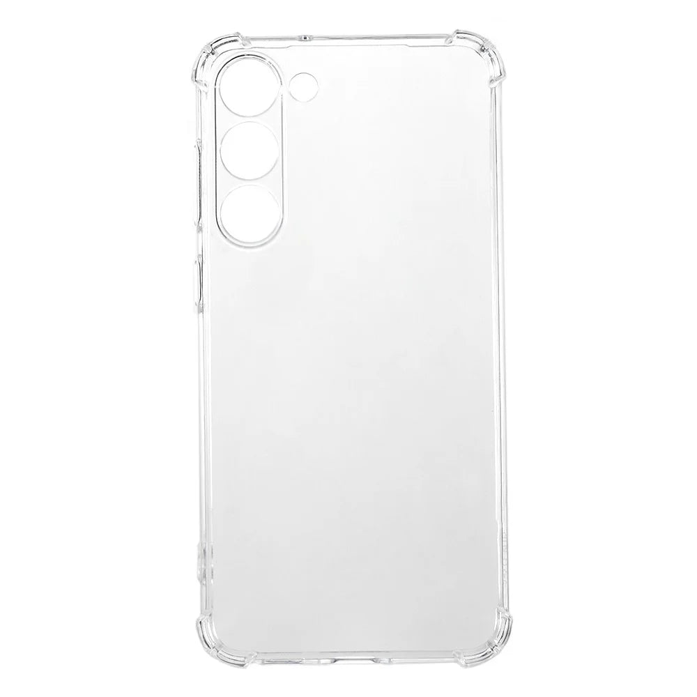 For Samsung Galaxy S23+ Transparent TPU Case Reinforced Corners Shockproof Phone Cover - 1