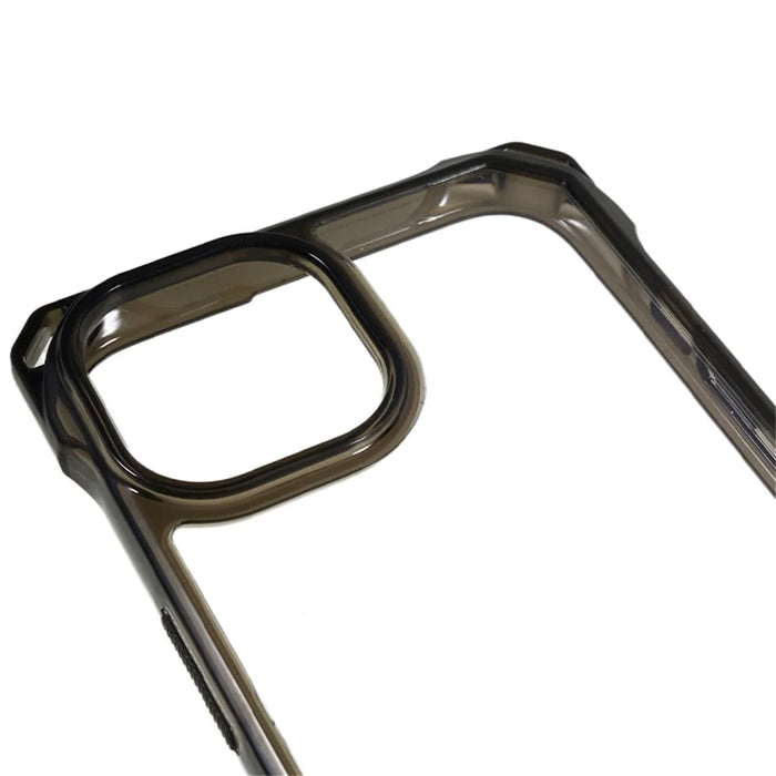 For iPhone 13 Transparent Acrylic Back + TPU Case Anti-drop Phone Cover with Lanyard - Black - 3