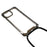 For iPhone 13 Transparent Acrylic Back + TPU Case Anti-drop Phone Cover with Lanyard - Black - 5