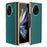 For vivo X Fold2 PU Leather+PC Phone Case Electroplating Frame Anti-Drop Protective Cover - Green - 1