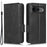 For Google Pixel 8 Imprinted Triangle Stand Cover Phone Wallet PU Leather Phone Case - Black - 1
