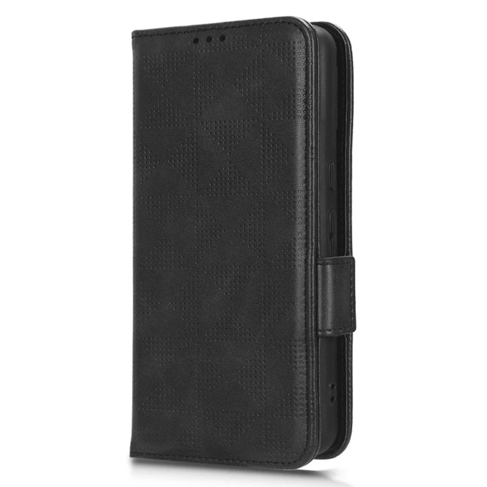 For Google Pixel 8 Pro Anti-Scratch Wallet Phone Case PU Leather Imprinted Triangle Stand Cover - Black - 4