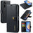 DG.MING For Samsung Galaxy A34 5G Detachable Magnetic Case Split Leather Phone Wallet Stand Drop-proof Cover - Black - 1