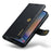 DG.MING For Samsung Galaxy A34 5G Detachable Magnetic Case Split Leather Phone Wallet Stand Drop-proof Cover - Black - 4