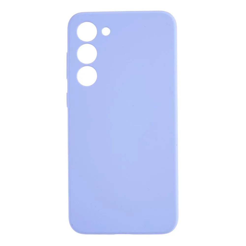 For Samsung Galaxy S23 Liquid Silicone Phone Case Anti-Drop Protective Case with Soft Lining - Light Purple - 1