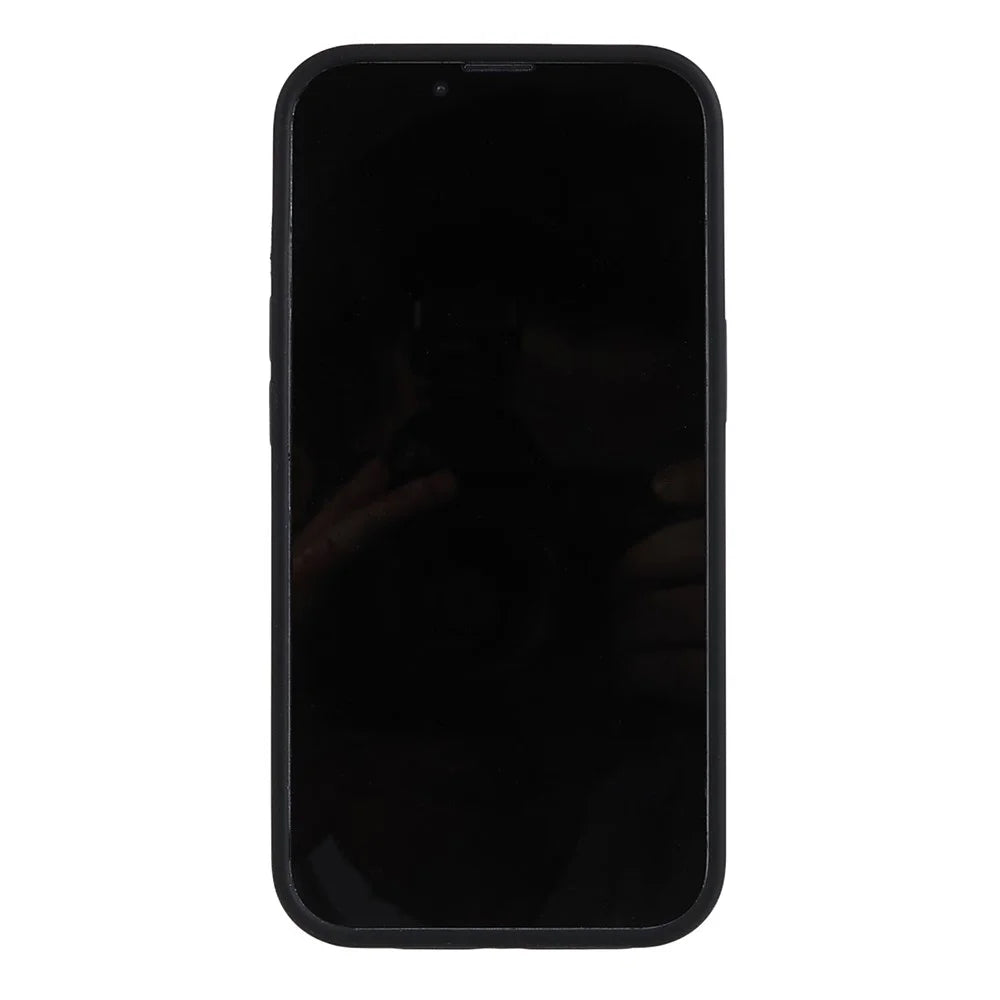 For iPhone 14 Scratch Proof Liquid Silicone Phone Case Back Protective Cover with Soft Lining - Black - 3